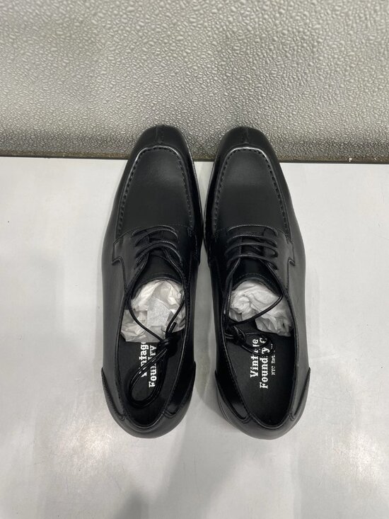 NEW Vintage Foundry Co. Morris Almond Dress Shoes Men\'s US 8.5, Black main image 4